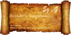 Szitár Georgina névjegykártya
