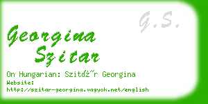 georgina szitar business card